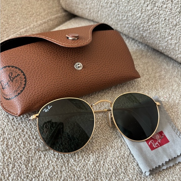 Ray-Ban Accessories - Ray-Ban Gold Frame Sunglasses with Black Lenses